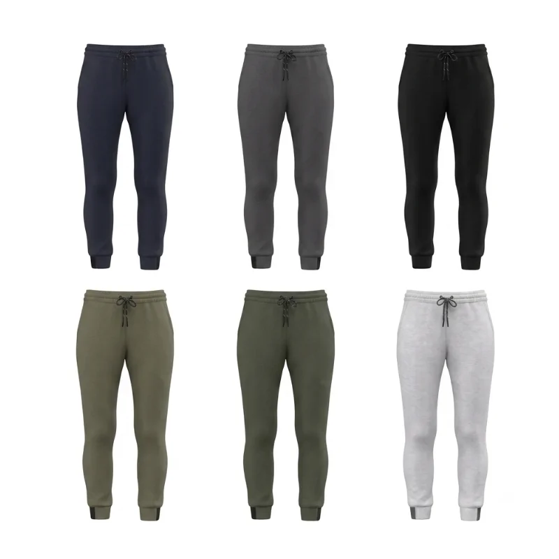Selezioni di pantaloni della tuta Urban Apparel in sei varianti di colore tra cui blu, grigio antracite, nero, verde oliva e grigio chiaro melange