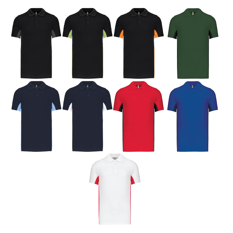 Polo piquè bicolore - immagine 2