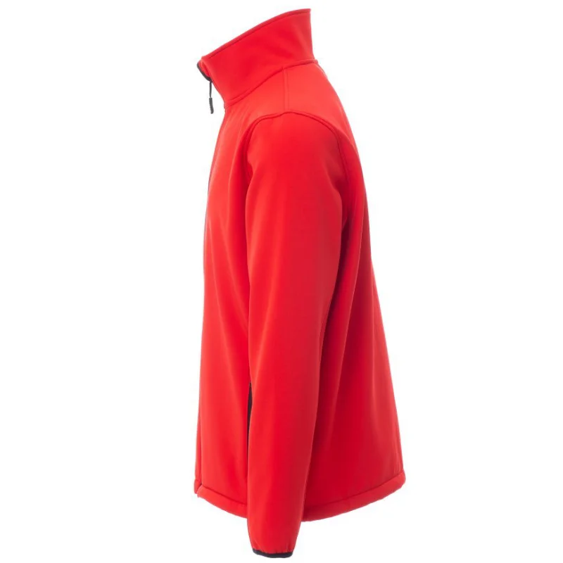 Visuale posteriore della giacca softshell modello Perth, capo d'abbigliamento tecnico 2 strati.