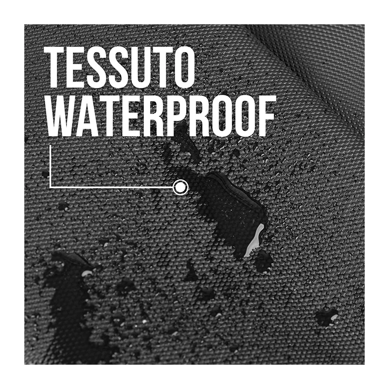 Dettaglio tessuto impermeabile zaino viaggio