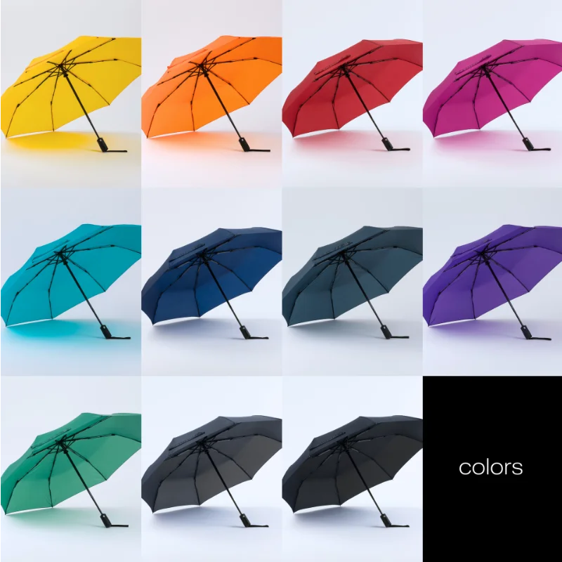 asta gamma di colori disponibili per l'ombrello automatico compatto apri-chiudi.